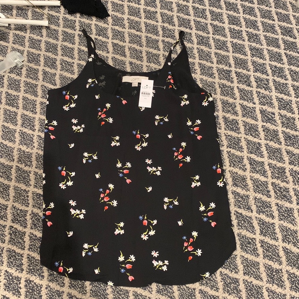 Loft shell tank floral print